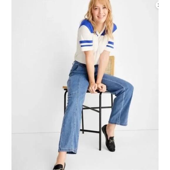 Future‎ Collective Collab Reese Blutstein High Rise Cargo Jeans Size 4 NWT - Picture 1 of 11